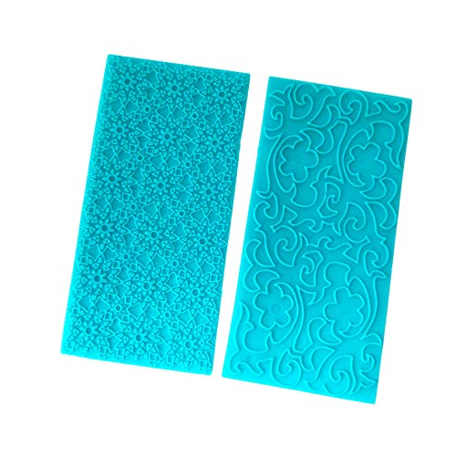 6 Unidades Moldes Plásticos Grabar Glaseado Diseños de Ladrillo, Madera, Adoquines y Piedras para Chocolate y Glaseado,Perfecto para Bordes de Bizcochos, Cupcakes y Galletas