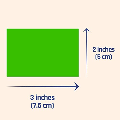 75 x 50 mm, Pack de 250, Etiquetas Adhesivas Pegatinas Colores Nombre - 5 Colores