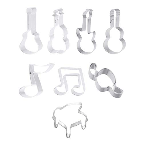 8 moldes para galletas, instrumentos musicales, molde para hornear pasteles, fondant, azúcar, repostería, decoración para hornear