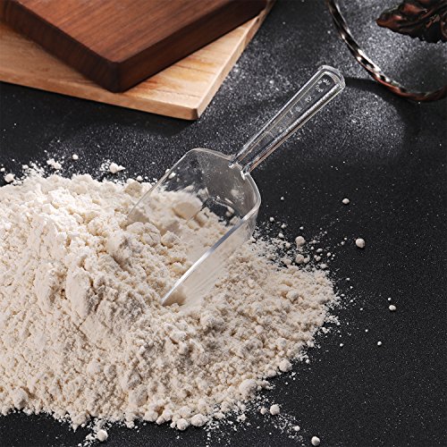 8 Pack de Cuchara de Fiesta y Cocina Transparente de Plástico para Boda, Dulces, Baño, Helado, Azúcar (6,5 Pulgadas)