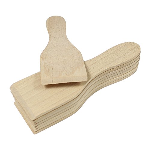 8 piezas Raclette arañazos 13 cm Rasqueta/espátula de madera de haya para Paletas Sartenes Raclette