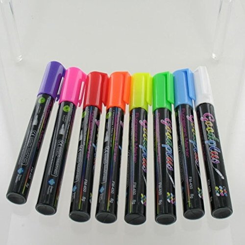 8 Rotuladores fluorescentes Pizarra LED luminosa, RGB, acrílica ENTREGA 1-3 DÍAS