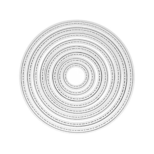 8 Unids Círculo de Metal Plantillas de Troqueles De Corte Decoración Troquelados Carpeta de Grabación En Relieve Plantilla Craft