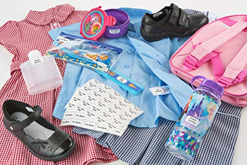 90 pegatinas personalizadas para marcar la ropa; STIKINS® Label Planet®; etiquetas para uniformes escolares y para ropa de niños; nuevas etiquetas adhesivas para el nombre; NO ES NECESARIO PLANCHARLAS