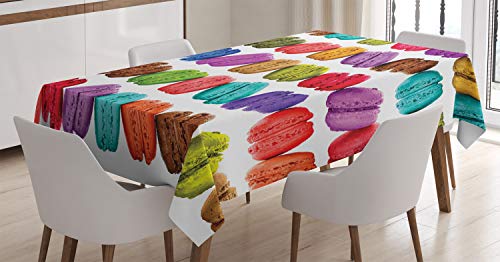 ABAKUHAUS Vistoso Mantele, Cafetería Cookies, Estampa Personalizada con Colores Firmes Lavable No Destiñen, 140 x 240 cm, Multicolor
