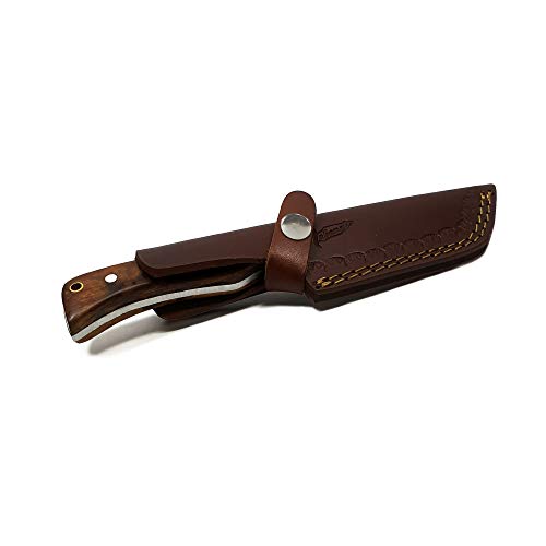 Abanak T105 Cuchillo de Caza de Acero de Damasco, 23.3cm, 13 Hoja x 10.3 Mango, Cuchillo de Cazador Profesional