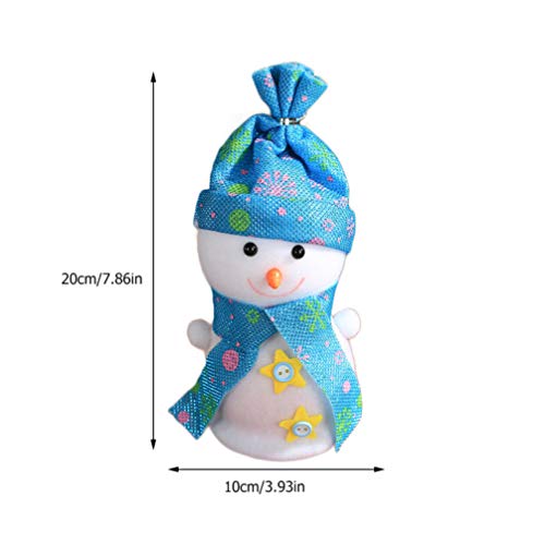 ABOOFAN 2 Piezas Bolsa de Manzana de Navidad Muñeco de Nieve Bolsas de Dulces Bolsas de Regalo Bolsas de Dulces Bolsas de Regalos Decoración de Fiesta de Navidad (Color Aleatorio)