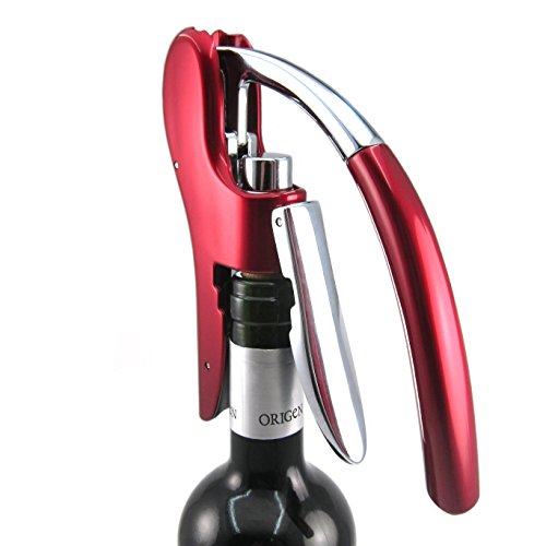 Abrebotellas profesional Best Utensils de aleación de zinc para vino, premium, con palanca, sacacorchos con cortador de papel de aluminio integrado, juego de abrebotellas de camarero rosso