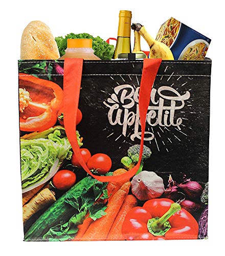 AbstractCraft - Bolsa de la compra de lona, diseño de helado y piña, diseño retro con ilustración de los años ochenta y nueve, también se puede cargar con un ordenador portátil multicolor