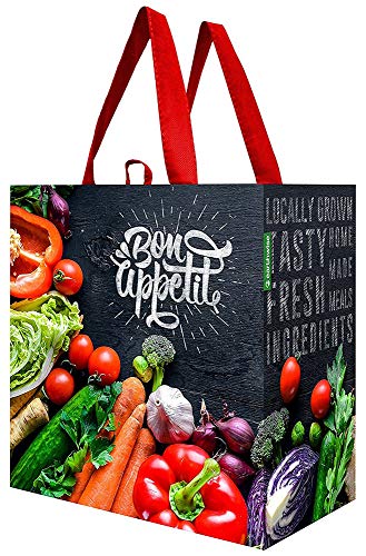 AbstractCraft - Bolsa de la compra de lona, diseño de helado y piña, diseño retro con ilustración de los años ochenta y nueve, también se puede cargar con un ordenador portátil multicolor