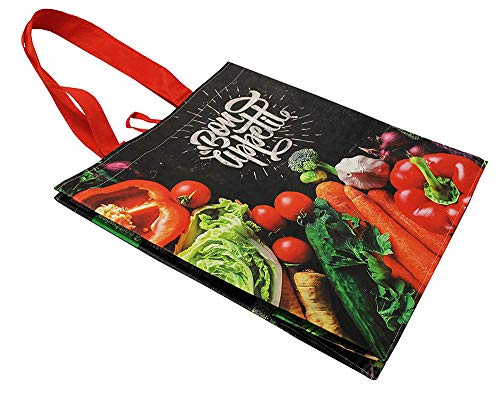 AbstractCraft - Bolsa de la compra de lona, diseño de helado y piña, diseño retro con ilustración de los años ochenta y nueve, también se puede cargar con un ordenador portátil multicolor