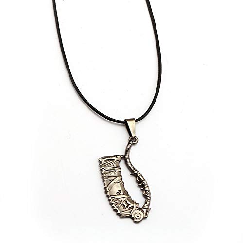 Accesorios Collar de Cadena de Cuero Bloodborne Source Curse Old Hunter Vintage Metal Colgante Collar Regalo (Metal Color : 1)