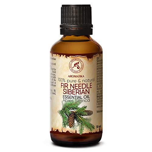 Aceite Aguja Esencial Siberiano 50ml - Abies Sibirica - Rusia - 100% Puro y Natural - Mejor en Belleza - Aromaterapia - Masajes - Sauna - Spa - Baño - Difusor de Reed - Inhalador - Lámparas de Aroma