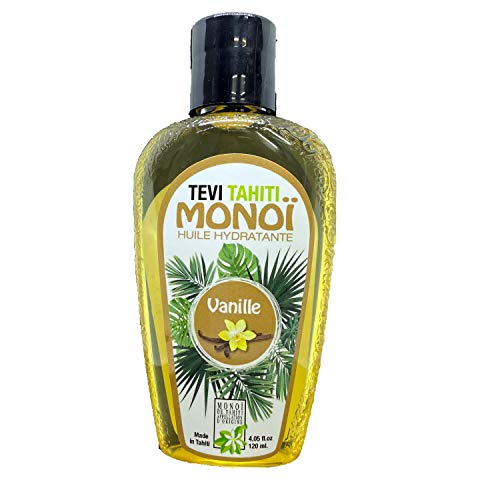 Aceite autobronceador vainilla, monoi Tahiti 98% puro, autobronceador, acelerador natural del bronceado, bronceado rápido sensual, botella de vidrio de 120 ml, vegano, libre de crueldad