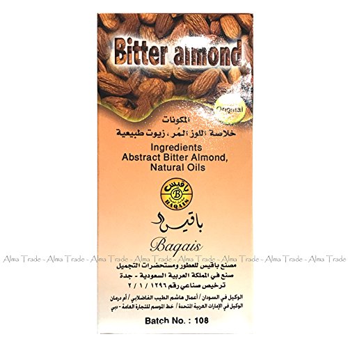 Aceite de almendras amargas natural hidratar la piel y el cabello suave tratamiento por Baqais 125ml
