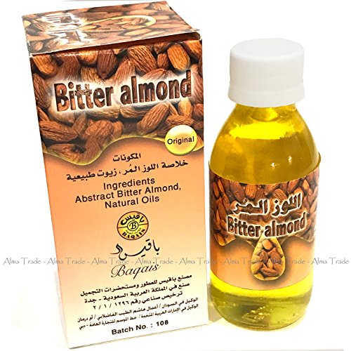 Aceite de almendras amargas natural hidratar la piel y el cabello suave tratamiento por Baqais 125ml