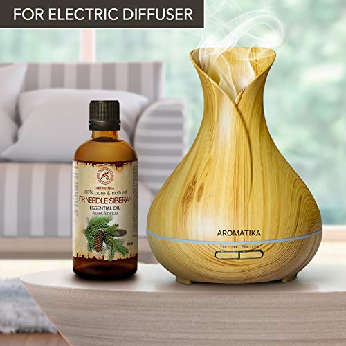 Aceite Esencial Abeto 200ml - Siberiano - 2x100ml - Abies Sibirica - Rusia - 100% Puro y Natural - Mejor para la Aromaterapia - Relajación - Masaje - Spa - Difusor - Lámparas de Aroma - Inhalador