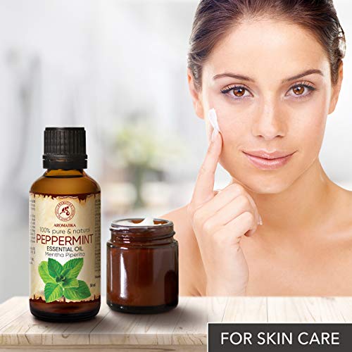 Aceite Esencial de Menta 50ml - Mentha Piperita - India - Aceite Menta para Buen Descanso - Alivio del Estrés - Sauna - Cuidado Corporal - Relajación - Spa - Difusor Aromático - Lámpara de Aroma