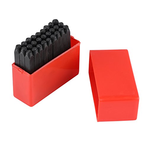 Acero Al Carbono 3 Mm Sello De Sellos De Acero Alfabeto/Números Al Metal Sello Kit De Herramientas Artesanales Con Caja(letter)