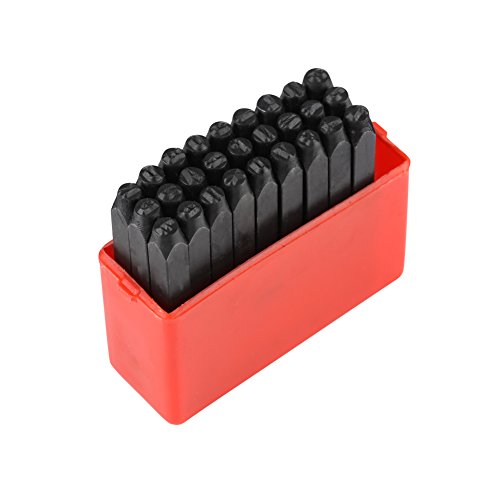 Acero Al Carbono 3 Mm Sello De Sellos De Acero Alfabeto/Números Al Metal Sello Kit De Herramientas Artesanales Con Caja(letter)