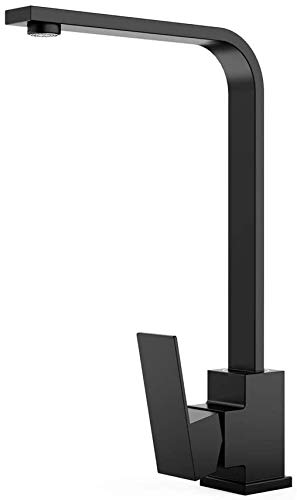 Acero inoxidable fregadero de la cocina lavabo incrustado un fregadero de cocina lavamanos gruesa fregadero de la cocina negro (color: negro, tamaño: 68x45cm),Black