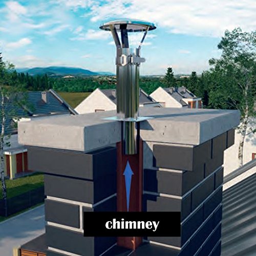 Acero inoxidable tubo de humos de la chimenea carenado protector contra la lluvia tapa protectora que termina 60-80mm