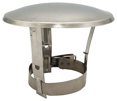 Acero inoxidable tubo de humos de la chimenea carenado protector contra la lluvia tapa protectora que termina 60-80mm