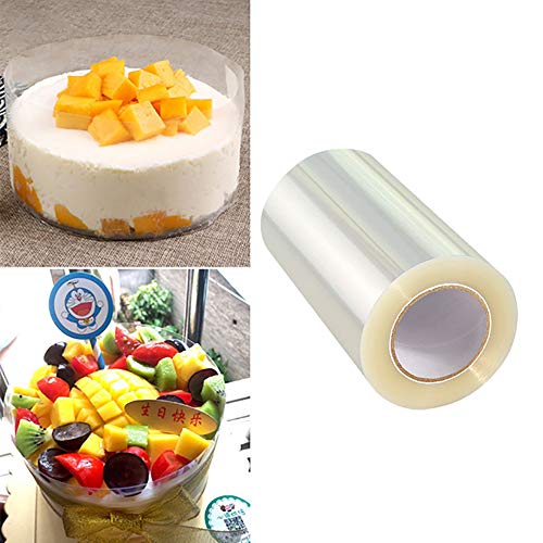 Acetato transparente rollo, Rollo Pasteleria Lámina de Pasteles Tartas Chocolates Rollo Transparentes para Repostería y Pasteleria Pastel Mousse Molde, 8cm x 10m