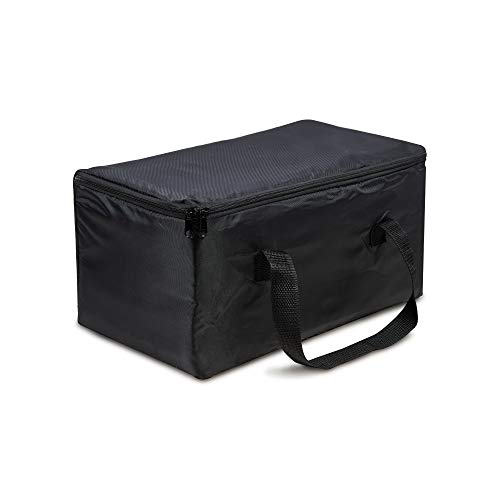 achilles Smart-Box Bolsa de frío Cesta de la compra Caja plegable con inserto térmico Caja plegable con aislamiento Cesta de picnic Cesta de transporte de alimentos Transporte de alimentos Negro, 40 cm x 20 cm x 20 cm