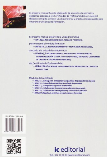Acondicionado del pescado y marisco. INAJ0109 - Pescadería y elaboración de productos de la pesca y acuicultura