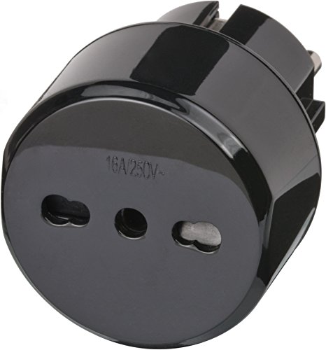 Adaptador de viaje para Italia/toma de tierra Italia => Conector de tierra