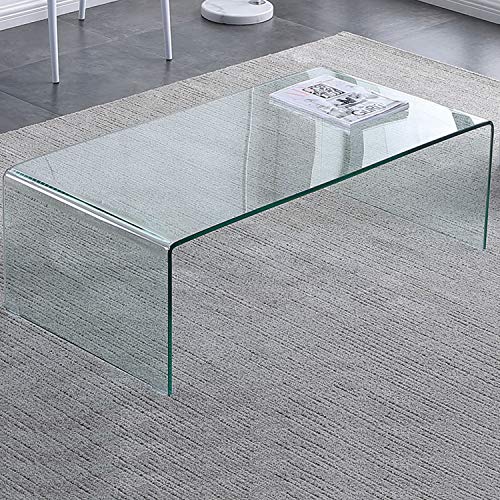 Adec - Glass, Mesa de Centro, mesita Comedor de Cristal, Medidas: 110 cm (Largo) x 55 cm (Ancho) x 35 cm (Alto)