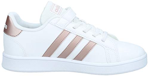adidas Grand Court C, Zapatillas de Tenis Unisex Niños, Multicolor (Ftwwht/Copper/Glopnk Ef0107), 29 EU