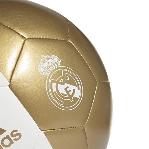 adidas RM CPT Balón de Fútbol, Men's, White/Dark Football Gold, 5