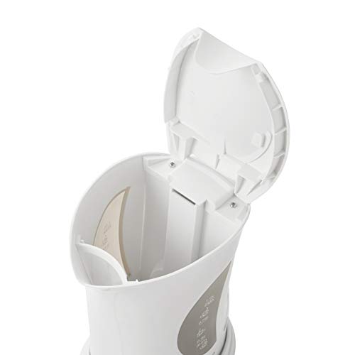 Adler AD 03 Hervidor de Agua, 900 W, 1 Liter, 0 Decibeles, Plástico, Blanco/Gris
