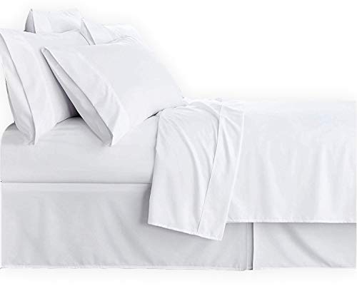 ADP Home - Pack de 6 Und. Sábana Encimera 105 cm, 50/50% POLIALGODÓN, Textil para HOSTELERÍA, Medida: 190x290 cm, Blanca