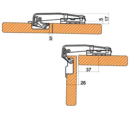 AERZETIX: 4x Bisagras de cazoleta 90° para puerta de muebles de esquina C41049