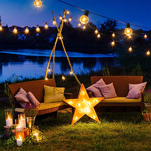 AETKFO Guirnalda Luces Exterior, Cadena de Luces G40 Guirnaldas Luminosas de Exterior Interiores 9,5 m Bombilla con 25+4 Cadena de Luz para Patio,Bodas, Jardín, Decoración, Fiestas- Impermeable IP44