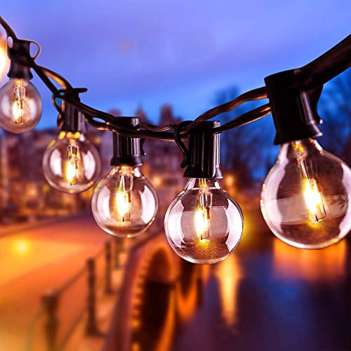 AETKFO Guirnalda Luces Exterior, Cadena de Luces G40 Guirnaldas Luminosas de Exterior Interiores 9,5 m Bombilla con 25+4 Cadena de Luz para Patio,Bodas, Jardín, Decoración, Fiestas- Impermeable IP44