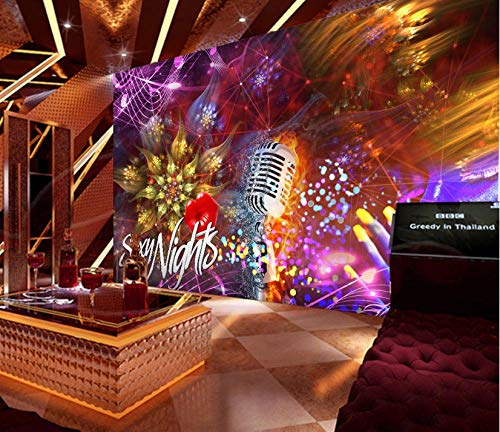 Afashiony Fondo De Pantalla 3D Deslumbrante Flor Dorada Púrpura Barra De Personal Ktv Pole Dance Discoteca Sofá Herramientas Mural Decorativo De Pared, Decoración Del Hogar, Mural Desmontable
