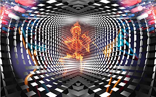 Afashiony Papel Tapiz 3D Space Flame Cool Bar Ktv Pole Dance Discoteca Sofá Herramientas Mural Decorativo De Pared, Decoración Del Hogar, Mural Desmontable