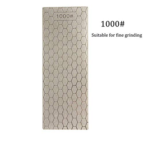 Afilador de cuchillos de doble cara con piedra de afilado de diamante de grano 400 y 1000; afilador de cuchillos de doble cara de grano 400 y 1000