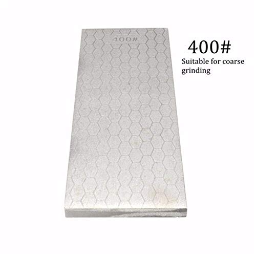 Afilador de cuchillos de doble cara con piedra de afilado de diamante de grano 400 y 1000; afilador de cuchillos de doble cara de grano 400 y 1000