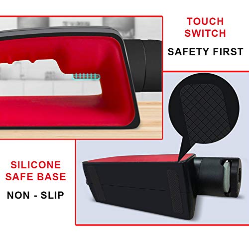 Afilador de Cuchillos electrico muela Japonesa Cabeza rotativa valido para Cuchillo Tijeras Destornillador afilador Cuchillos Profesionales Cuchillo Jamon Cuchillos Cocina
