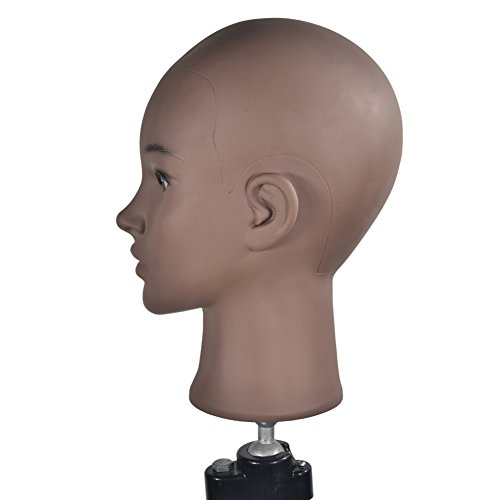 Afro Cosmetology - Cabeza de maniquí para peluca con abrazadera