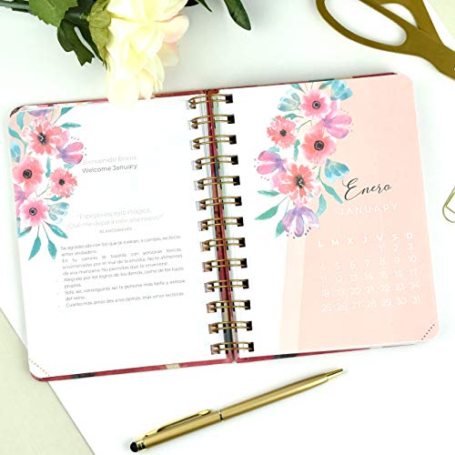 Agenda 2021 Rose - Semana Vista - 224 Páginas - Tamaño A6-12,5 x 17 cm - Takenote Agendas