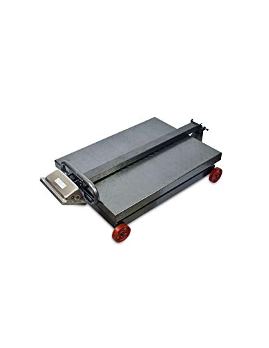 AgoraDirect - Báscula Industrial De Plataforma 1000kg/200g, Plegable, Pantalla LCD Digital De Doble Cara, Plataforma De Acero Tratada Térmicamente 60x80cm, Balanza Industrial Para Paquetería
