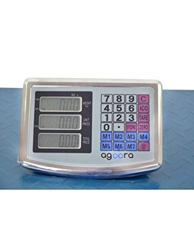 AgoraDirect - Báscula Industrial Inalámbrica De 300kg/50g, Pantalla Digital De Lcd De Doble Cara, Plataforma Grande De Acero Reforzada De 40x50cm, Báscula Pesada Para Paquetes Postales