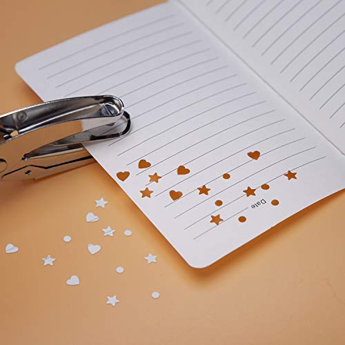 AIEX 1 mm Perforadora Manual, Punzón perforador de papel redondo simple de Punzón perforador de mano con agarre rosa para papel artesanal (Círculo pequeño)