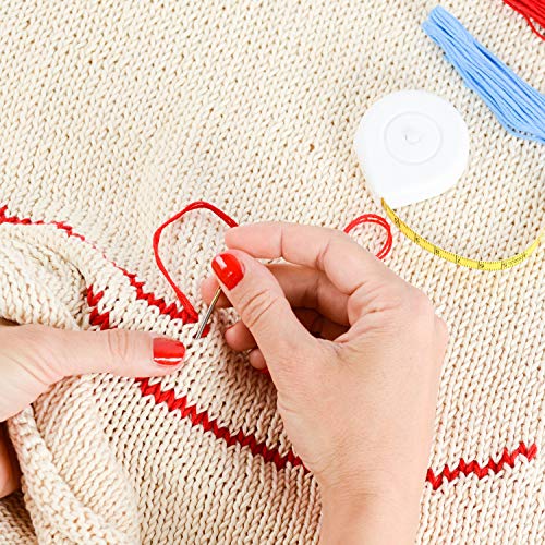 AIEX 25 Piezas Agujas de Coser a Mano de Ojo Grande Agujas Grandes para Coser Ojos en un Tubo Transparente Juego de Agujas de Tapicería 4.2cm, 4.6cm, 5.2cm, 5.6cm, 6cm